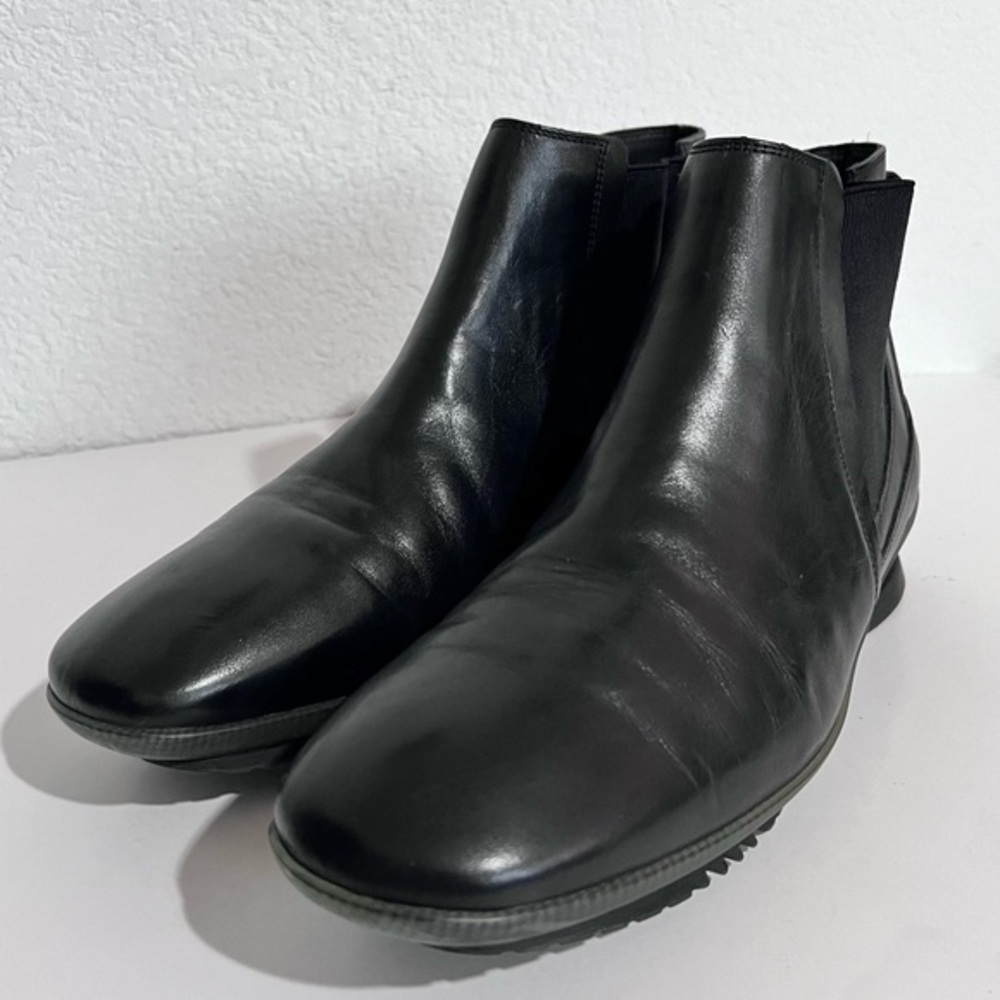 ASGI Black Leather Ankle Boots Size 10
